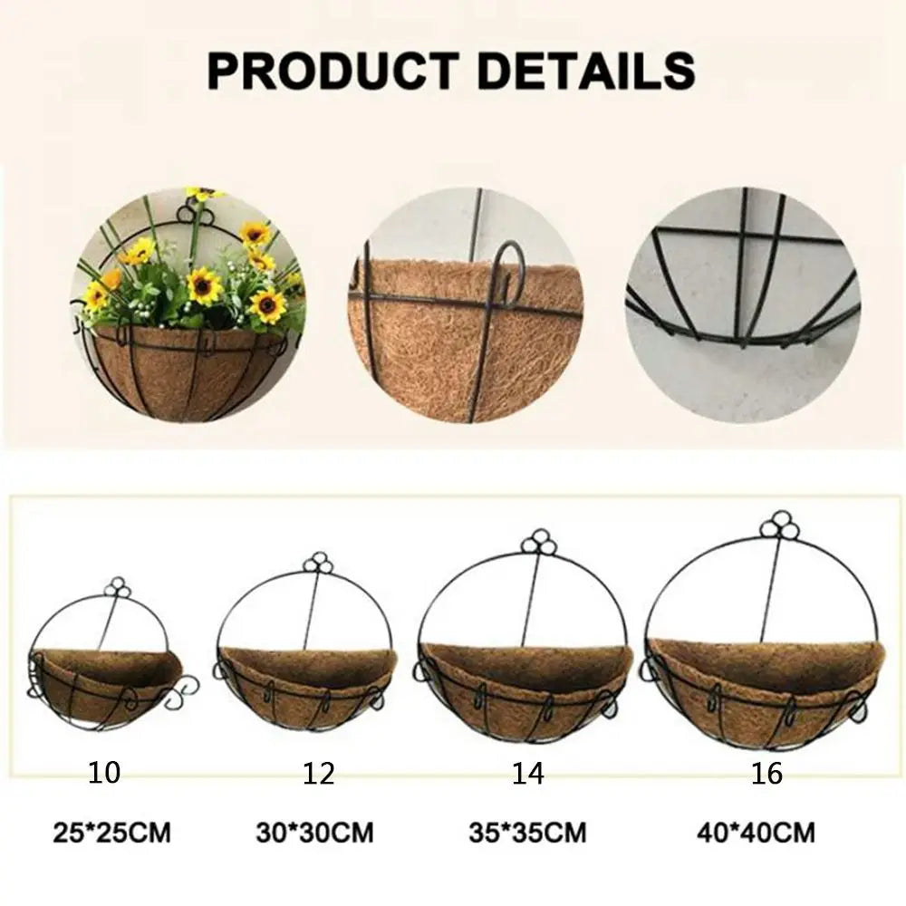 Semi-hand Coconut Palm Succulents Yard Balcony Wall Hanging Flowers Hanging Basket Flower Pot Garden Supplies Decoration Oasis Select