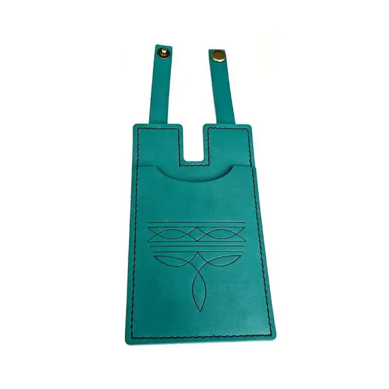 PU Leather Luggage Tags Embossed Design Sturdy Snap Closure Perfect For Travel Suitcase ID Holder Multiple Color Options Oasis Select D