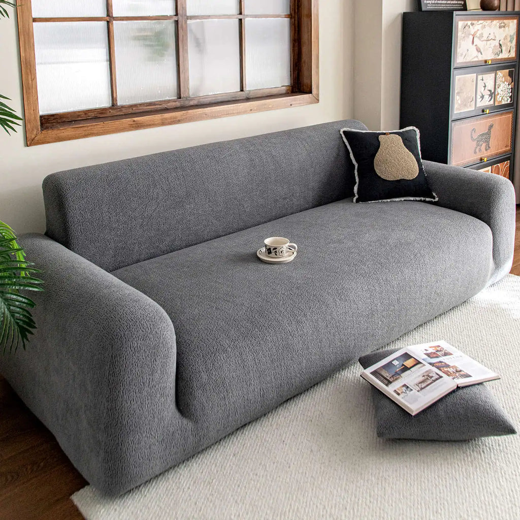 2025 New All-inclusive Sofa Cover Fixed Anti-slip and Anti-cat Scratch Sofa Cover All-season Universal Seat Cushion Oasis Select Dark Gray 2 people 145-185cm