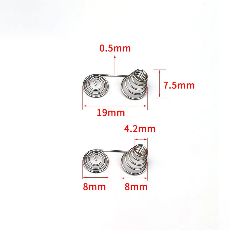 5PCS AAA Battery NIckel Wire Spring AA Battery Negative And Positive Coils Spring Contact Plate DIY Accessories Oasis Select A7 AAA
