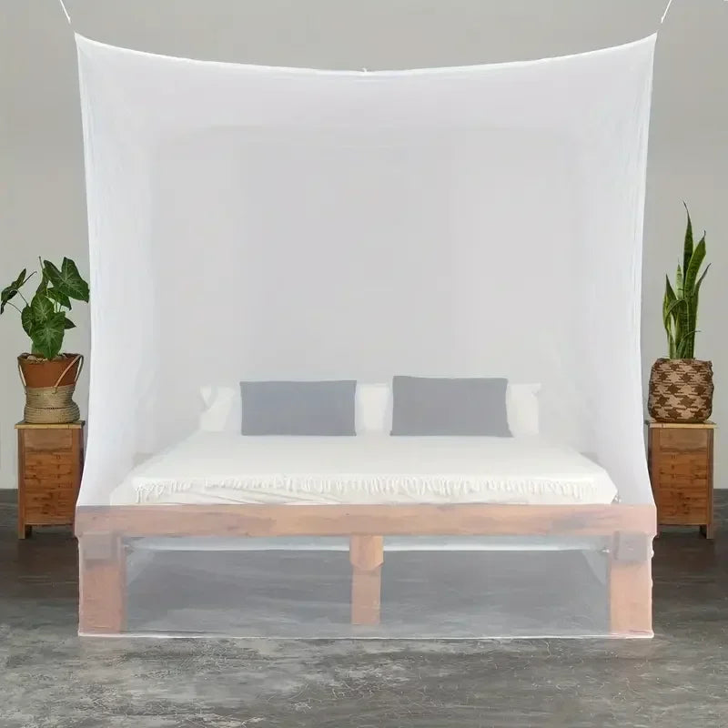 Home Tent White Mesh Portable Square Foldable Mosquito Control Mosquito Net Lightweight Outdoor Camping Tent Sleeping Summer Oasis Select