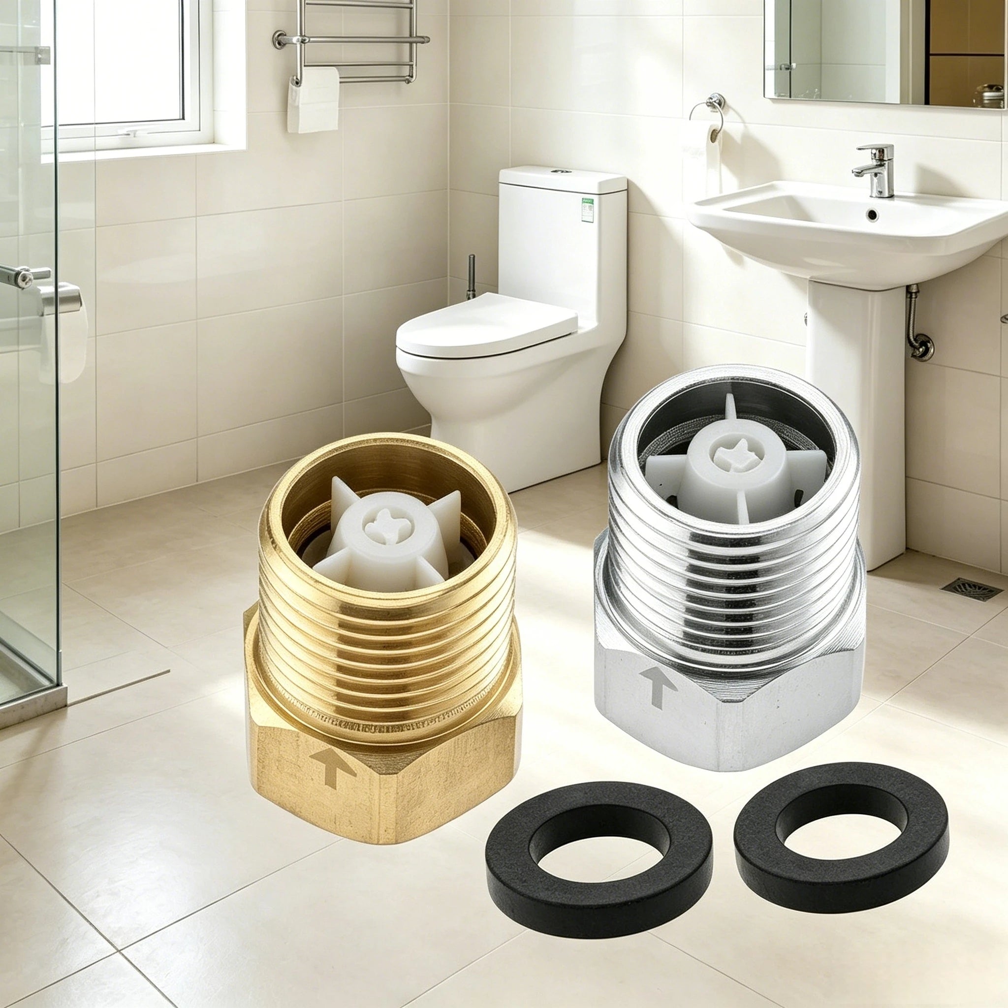 1PC Stainless Steel Check Valve One Way Non Return Valve 29×22mm Anti Backflow for Toilet Water Heater Water Tower Plumbing Oasis Select
