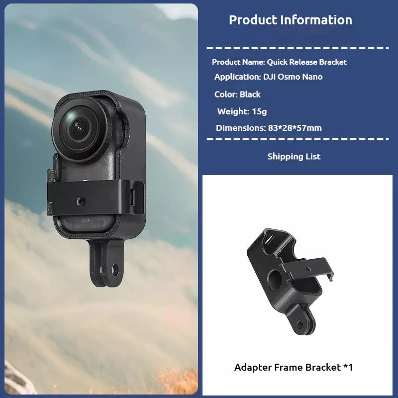 Foldable Magnetic Mount Adapter for DJI Osmo Nano | 180° Tilt