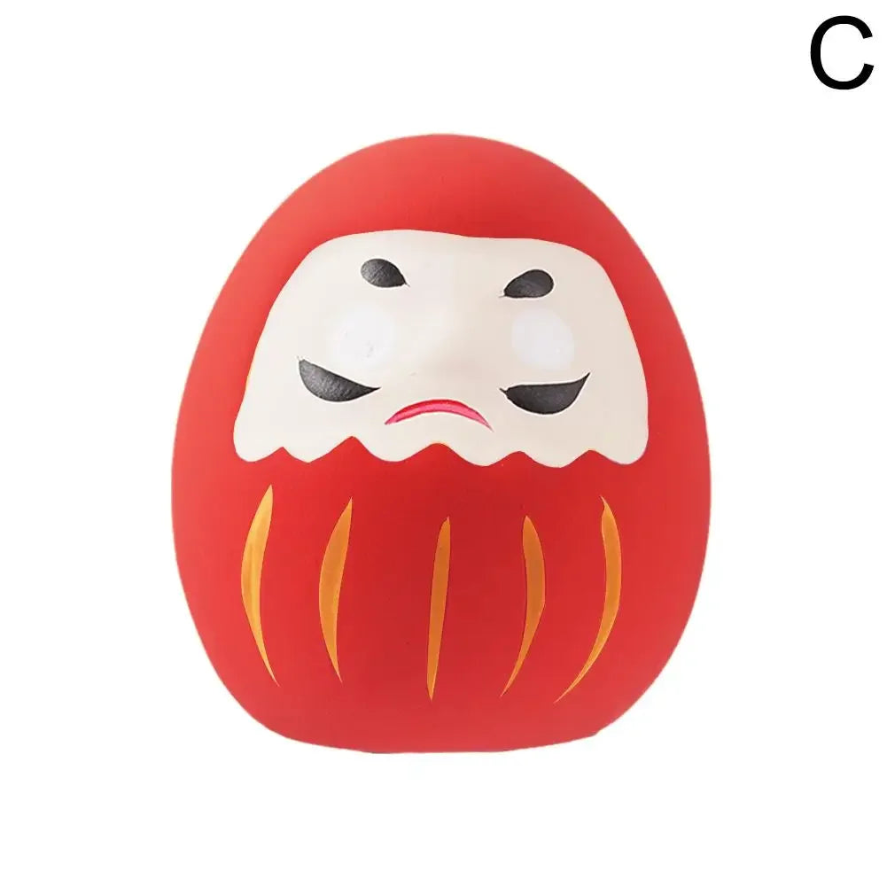 Japanese Ceramic Daruma Doll – Lucky Charm Fortune Ornament