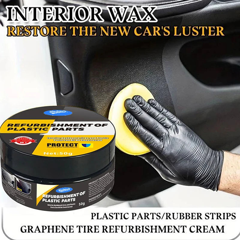 Automotive Plastic Repair Agent-Interior And Exterior Plastic Polishing Wax Scratch Repair Anti-Aging Cream Suitable For Tires Oasis Select