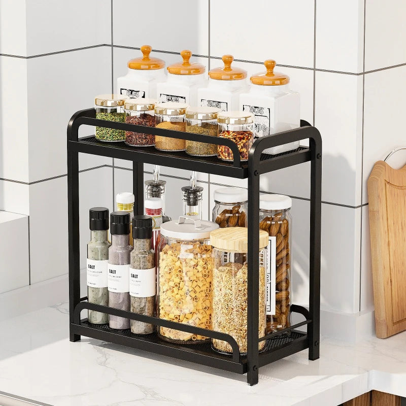 Kitchen Layered Shelf Floor Multifunctional Seasoning Rack Countertop Finishing Rack Multi-layer Seasoning Salt Tank Storage Oasis Select
