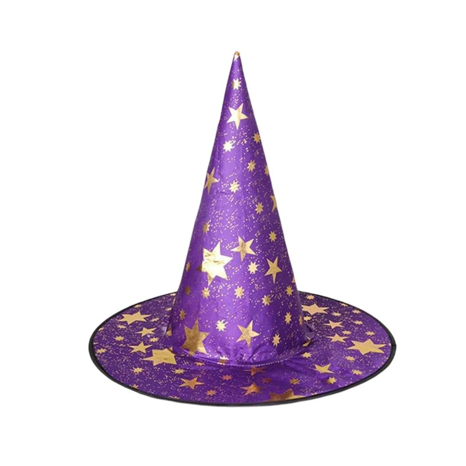 Halloween Hat Children Adult Masquerade Dress Up Magician Bronzing Wizard Pentagram Hat Halloween Party Witch Hat Favor Oasis Select Purple One Size