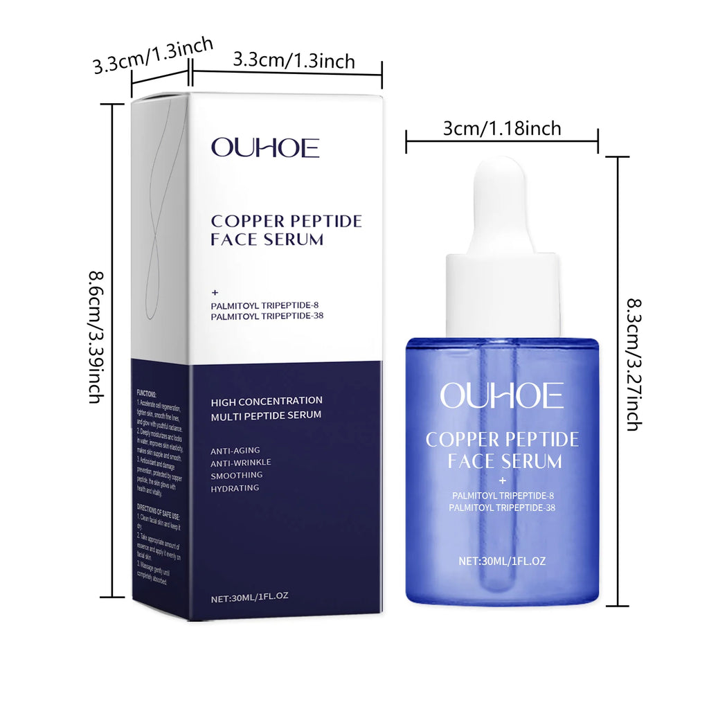 Copper Peptide Facial Serum Firming Skin Lighten Fine Lines Hydrating Moisturizing Smooth Facial Skin Brightening Care Serum Oasis Select