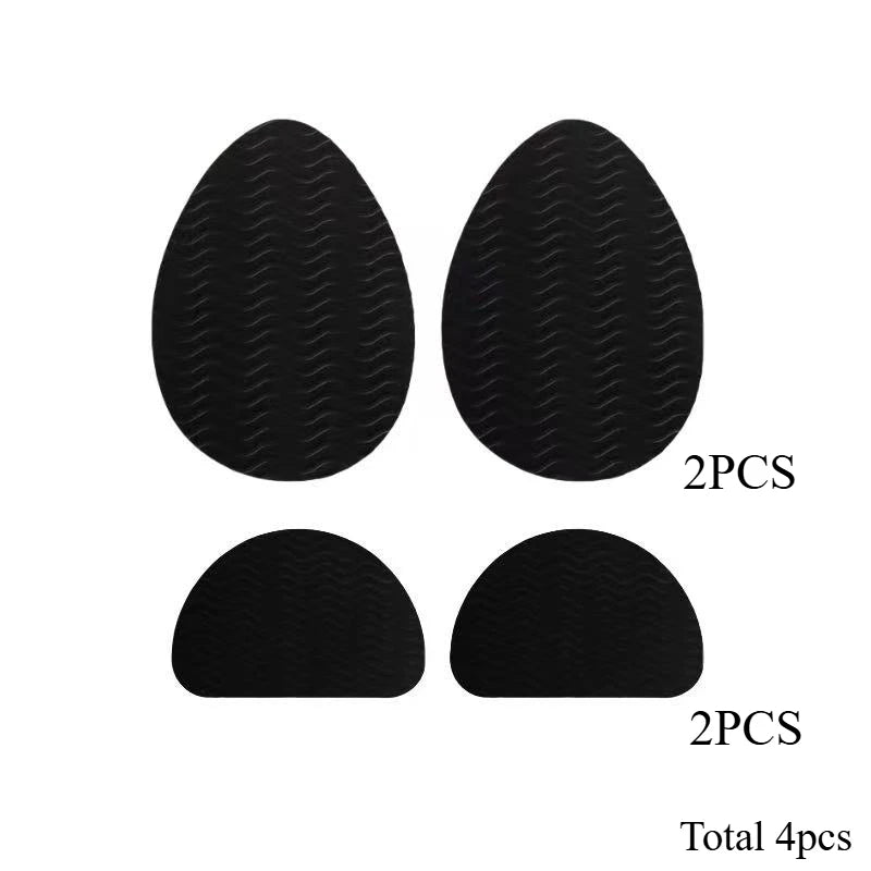 4 pieces of anti slip rubber shoe sole pads - can enhance stability, noise reduction, and protect shoe insoles Oasis Select Black