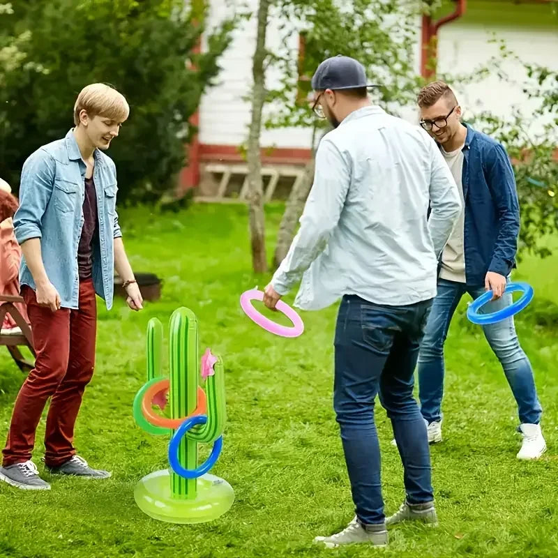 Inflatable Cactus Set Summer Pool Beach Interactive Toys for Outdoor Water Parties - Fun Inflatable Toy Oasis Select