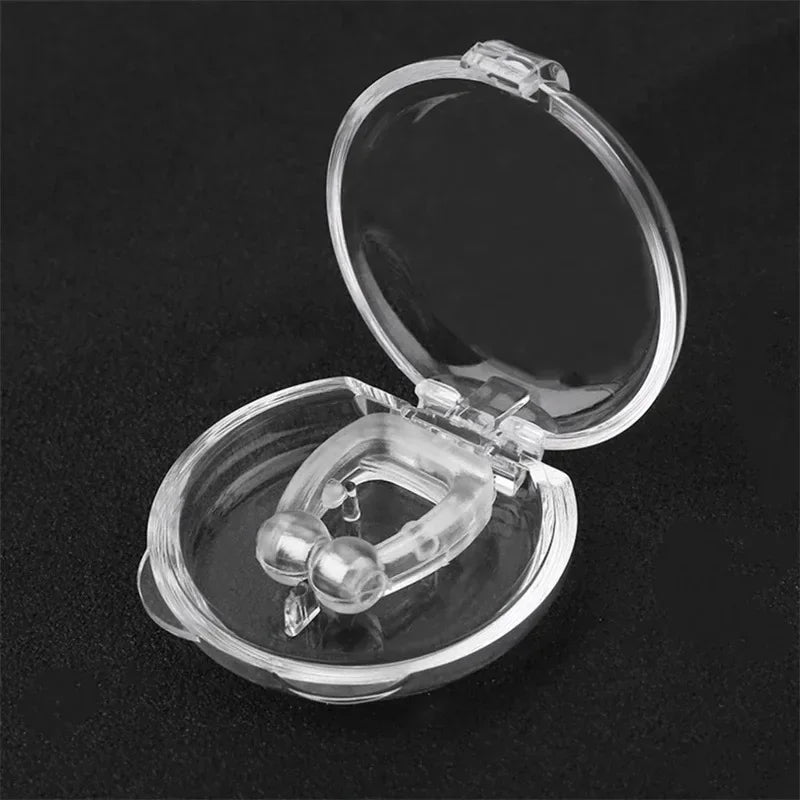 Silicone Magnetic Anti Snore Stop Snoring Nose Clip Sleep Tray Sleeping Aid Apnea Guard Night Device with Case Anti Ronco Oasis Select