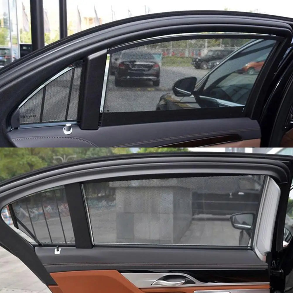 Retractable Car Window Sunshade Roller Blind – UV & Heat