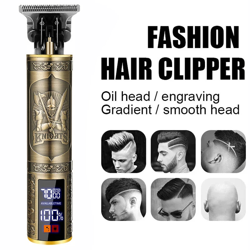 Vintage Cordless Hair Clippers For Men Electric Beard Trimmer Shaver Zero Gapped Hair Clippers Cutting Grooming Kit/Accessories Oasis Select