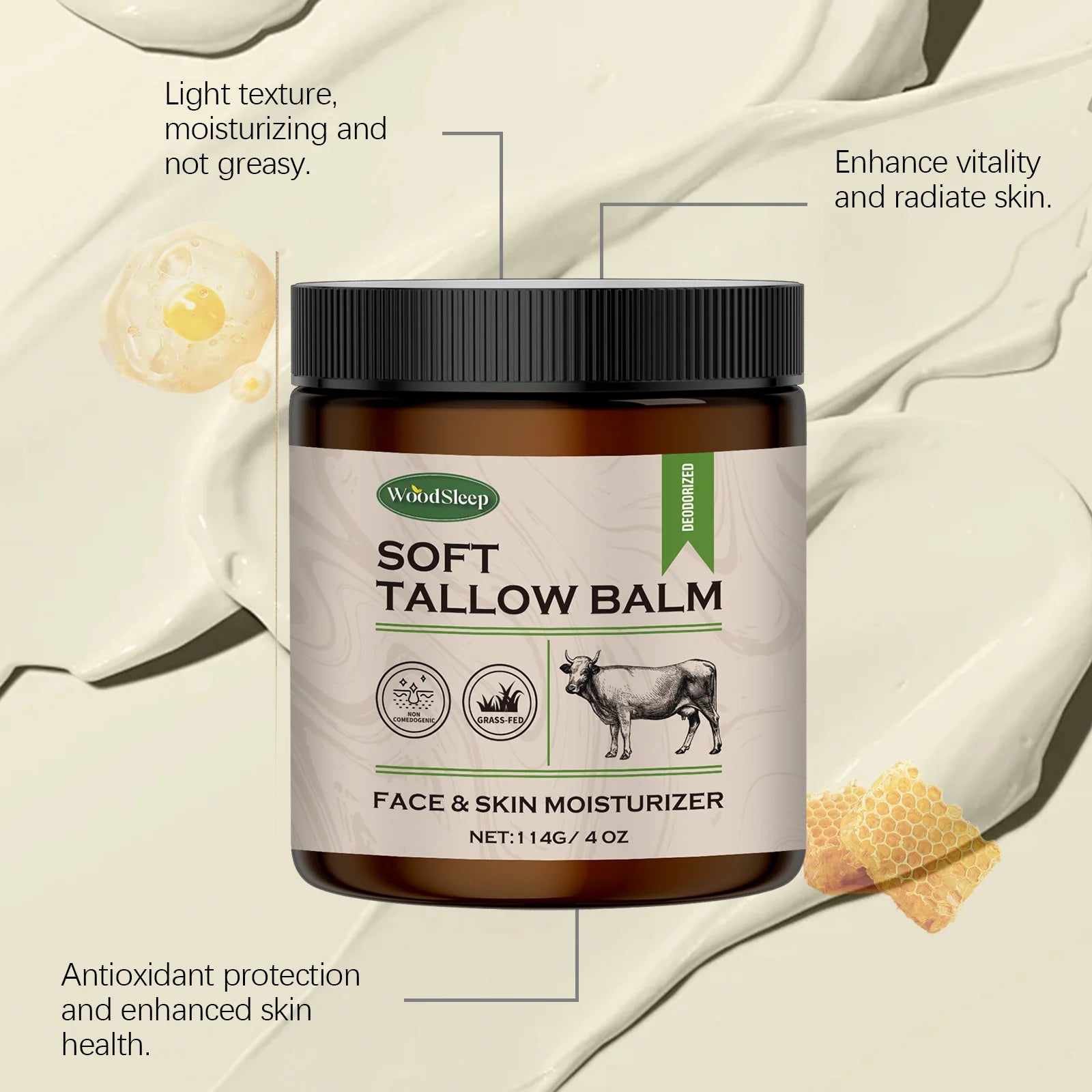 Crude Shea Butter Cream Deep Moisturizing Nourishing Multi Purpose For Extremely Dry Skin Face Hand Body All Season Skin Care Oasis Select