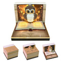 Time Piece Calendar 2026 Desk Calendar With Light 3D Magic Owl Calendar Paper Carving Art Memo Pad Notepad Gift for Christmas Oasis Select A