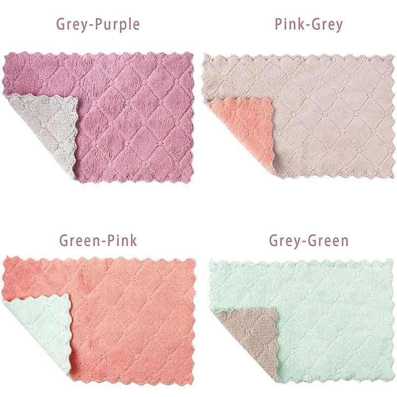 5/30 Microfiber Towels Absorbent Kitchen Cleaning Cloth Non-Stick Oil Dish Towel Dishcloth Tableware Household Cleaning Towel Oasis Select