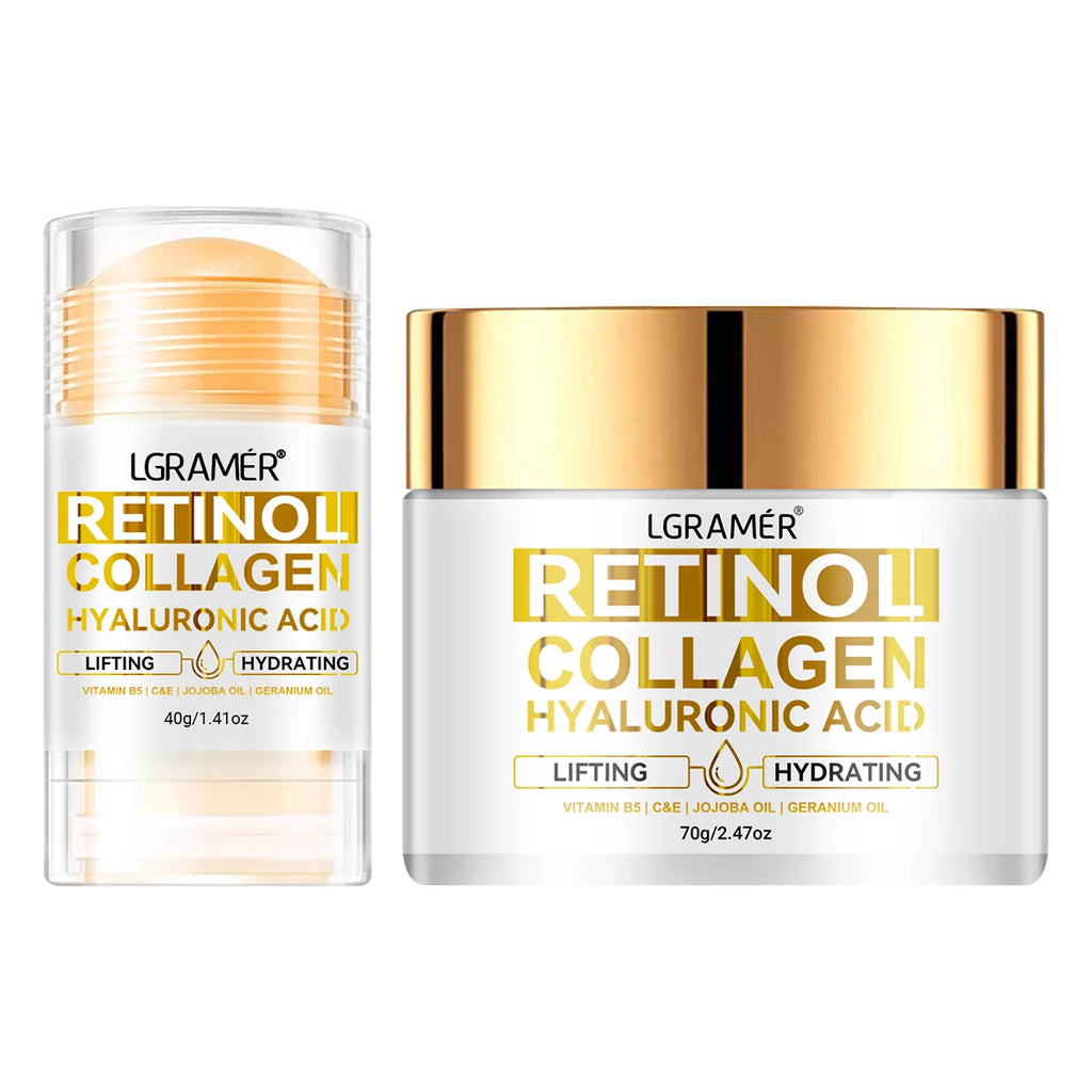 Retinol Collagen Skincare Set Facial NeckChest Moisturizing Firming Cream Bar Rich in Hyaluronic AcidVitamin for All Skin Types Oasis Select A