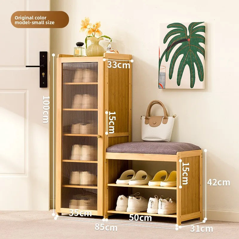 light luxury and high-end sense at the door of the home, integrated shoe cabinet, medieval door shoe stool Oasis Select Primary seven layers