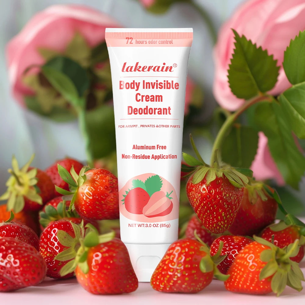 Lakerain Fruit Deodorant Cream – Blueberry & Strawberry, 85g