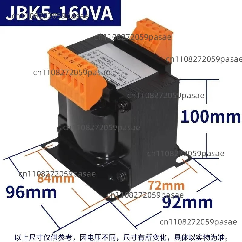 Machine Tool Control Transformer JBK3-250VA Dry Isolation JBK5-160VA Elevator Machine Grinding and Milling Lathe Numerical Oasis Select JBK5-160VA