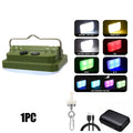 RGB LED Camping Lantern | 7 Modes, IPX6, Rechargeable Hook Light