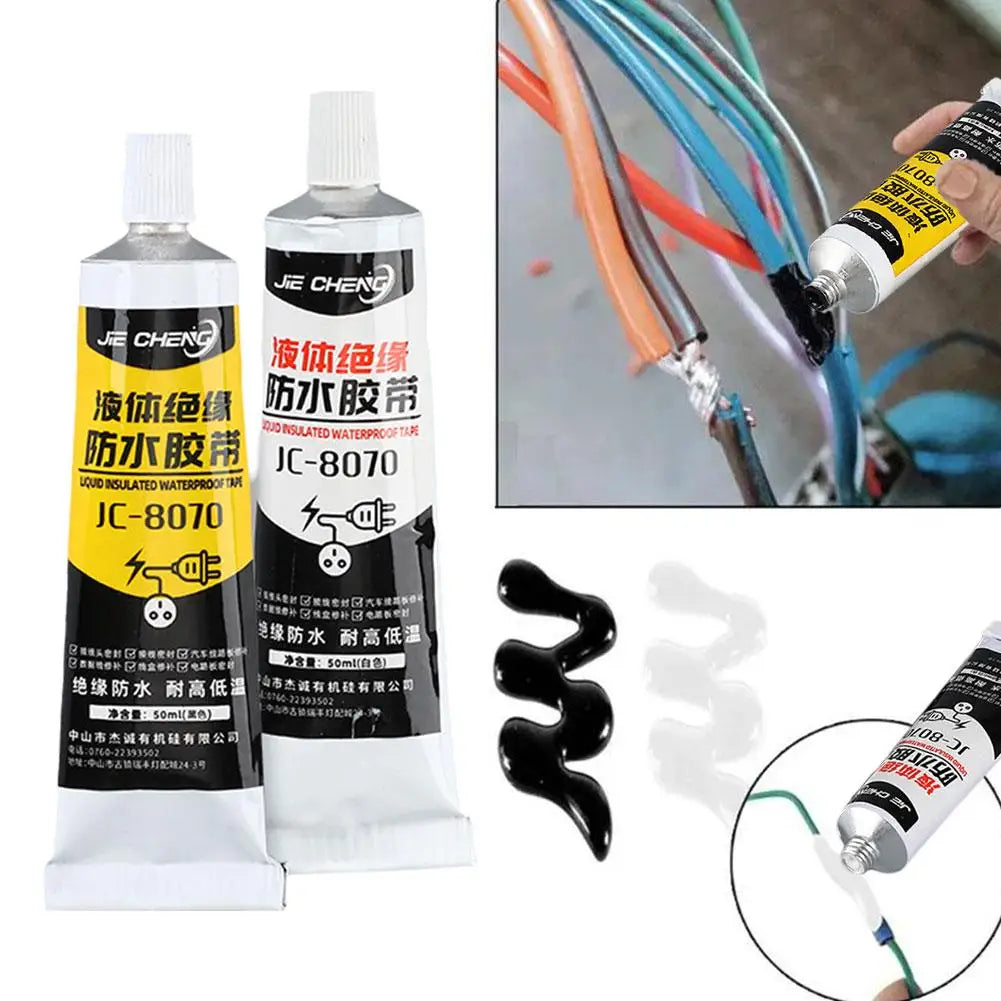 Liquid Electrical Tape Waterproof Insulating Tape Repair Paste Liquid Glue Rubber Wire Cable Sealant Fix Insulation Electrical Oasis Select