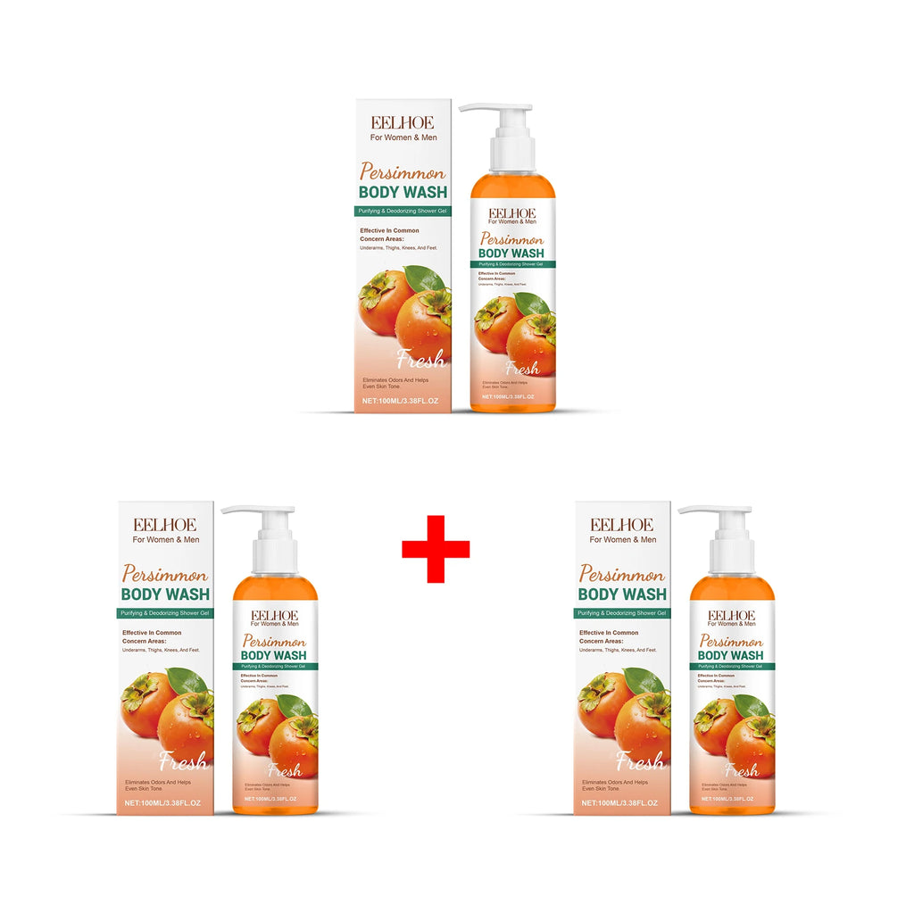 Persimmon Body Wash Eliminating Odor Exfoliating Long Lasting Moisturizing Refreshing Oil Control Smoothing Fragrance Shower Gel Oasis Select 3PCS Moisturizing