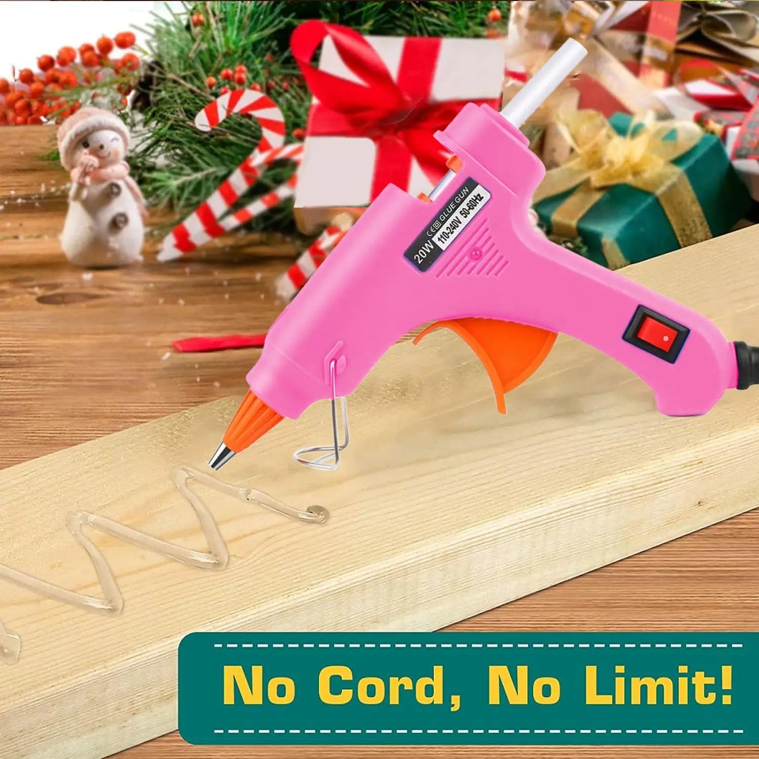 3/1PCS Hot Melt Glue Gun20W Hot Melt Glue Gun Using Glue Stick for DIY Handicrafts, Arts and Crafts, Christmas Gifts, Quick Home Oasis Select