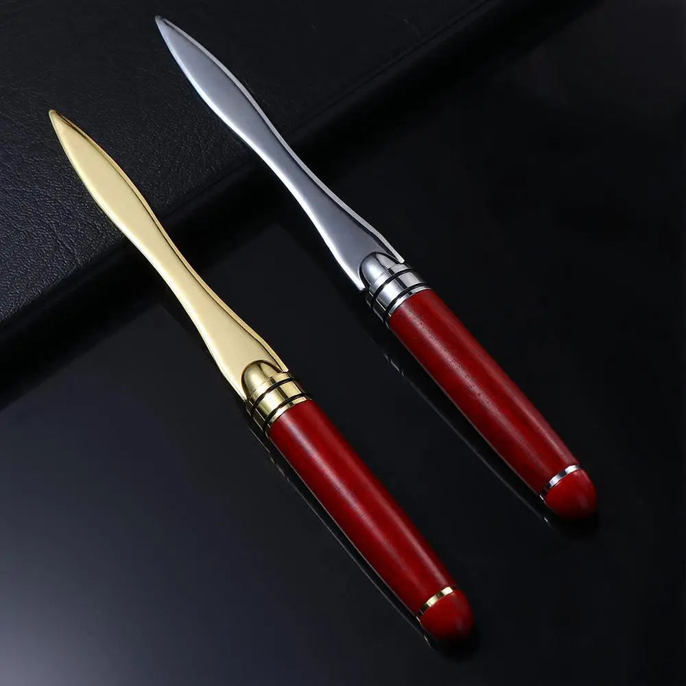 Vintage European Style Letter Opener Wooden Handle Express Envelopes Document Opener Cut Paper Tool Office Supplies Stationary Oasis Select