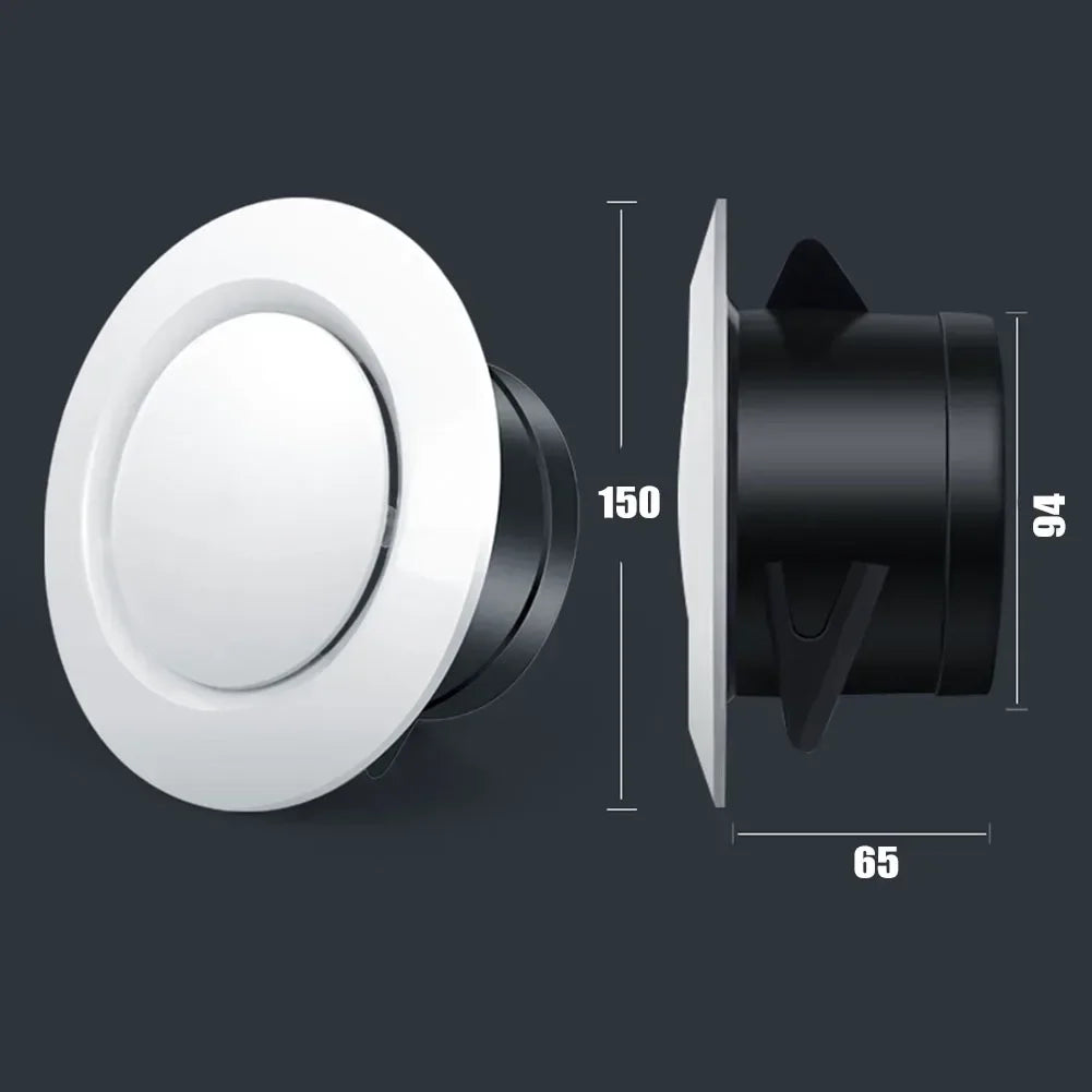 75 100 125mm ABS Wall Ceiling Air Supply Vent Ducting Ventilation Exhaust Grille Cover Waterproof Outlet Heating Cooling Vents Oasis Select 100MM Ship Within 24 Hours
