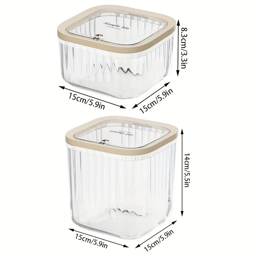 Clear Laundry Capsule Dispenser - Odorless plastic storage container for detergent and dryer sheets, flip-top organizer Oasis Select