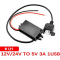 DC/DC 12V 24V To 5V 3A Converter Module 15W Regulator Power Supply For Type-C Micro USB Output Car Charger Lighting Equipment Oasis Select Single ear 12V 24V 5V 3A