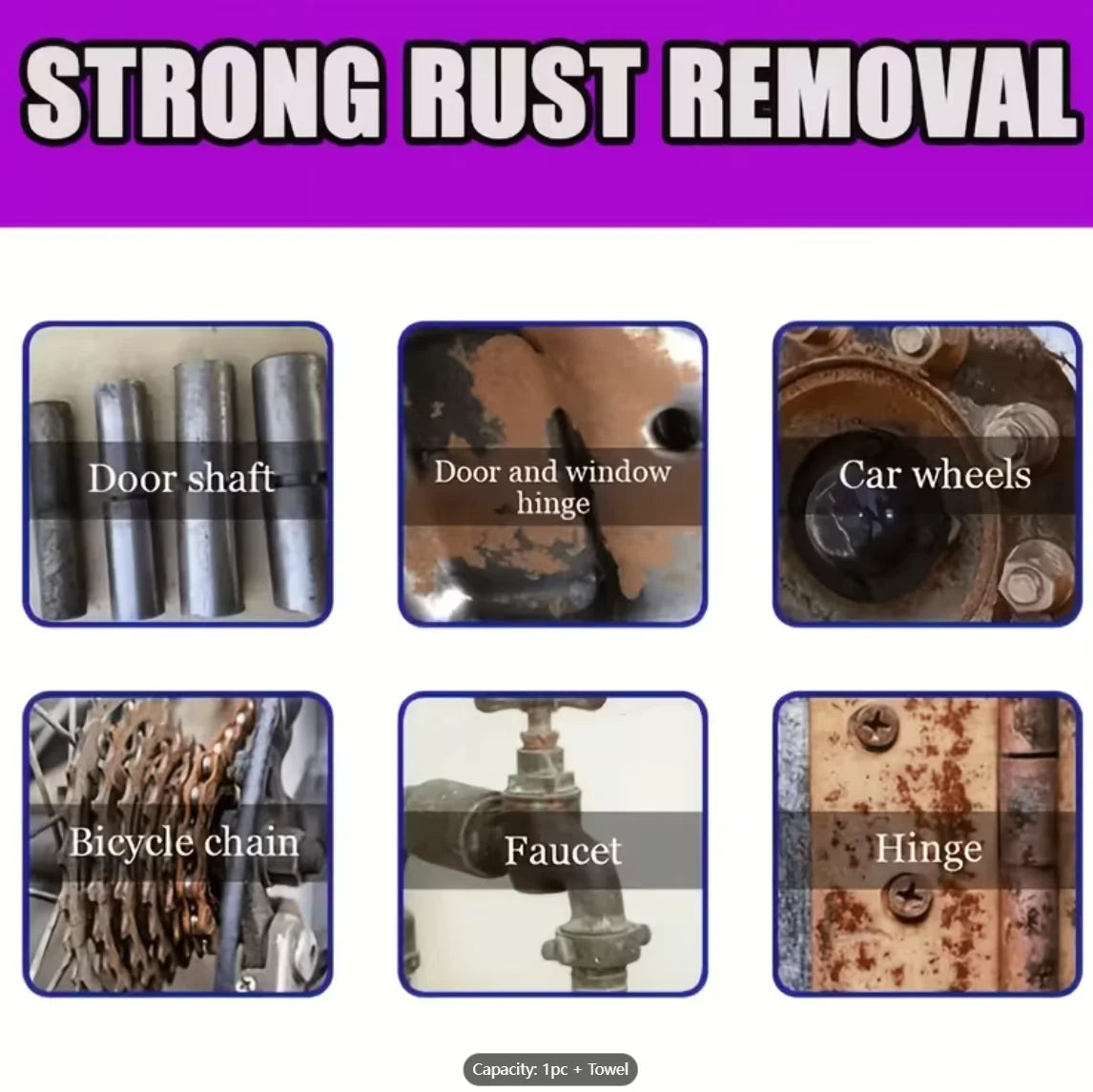 Metal Rust Removal Spray. It has a wide range of applications, is easy to spray, and leaves no residue. An ideal choice for auto Oasis Select