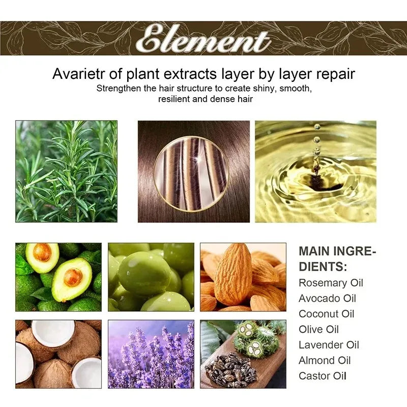60ml Rosemary Dense Hair Essential Oil Veganic Lavender Repair Hairs Damage Prevent Hair Loss Smooth Hairs Nourish Hair Care Oil Oasis Select
