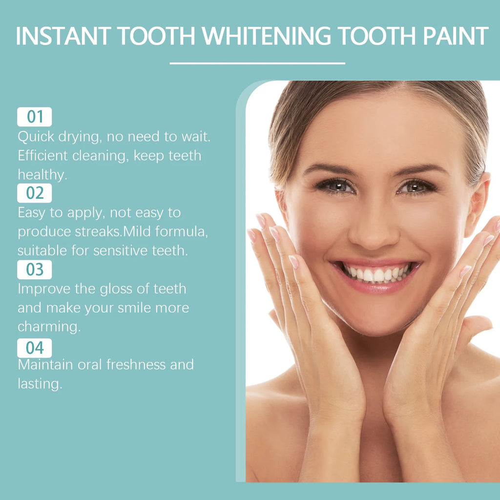 ORALHOE Instant White Tooth Paint Teeth Whitening Varnish Deep Clean Stain Remover Fresh Breath Oral Hygiene Oasis Select