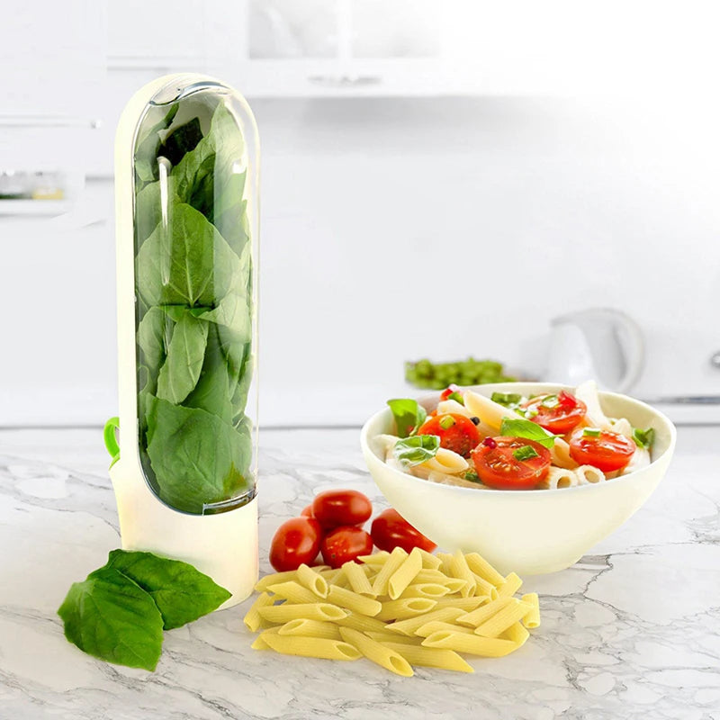 Kitchen Gadgets Vanilla Preservation Fresh-keeping Cup Herb Storage Container Good Seal Effect Fresh Cup for Kitchen Tool Oasis Select