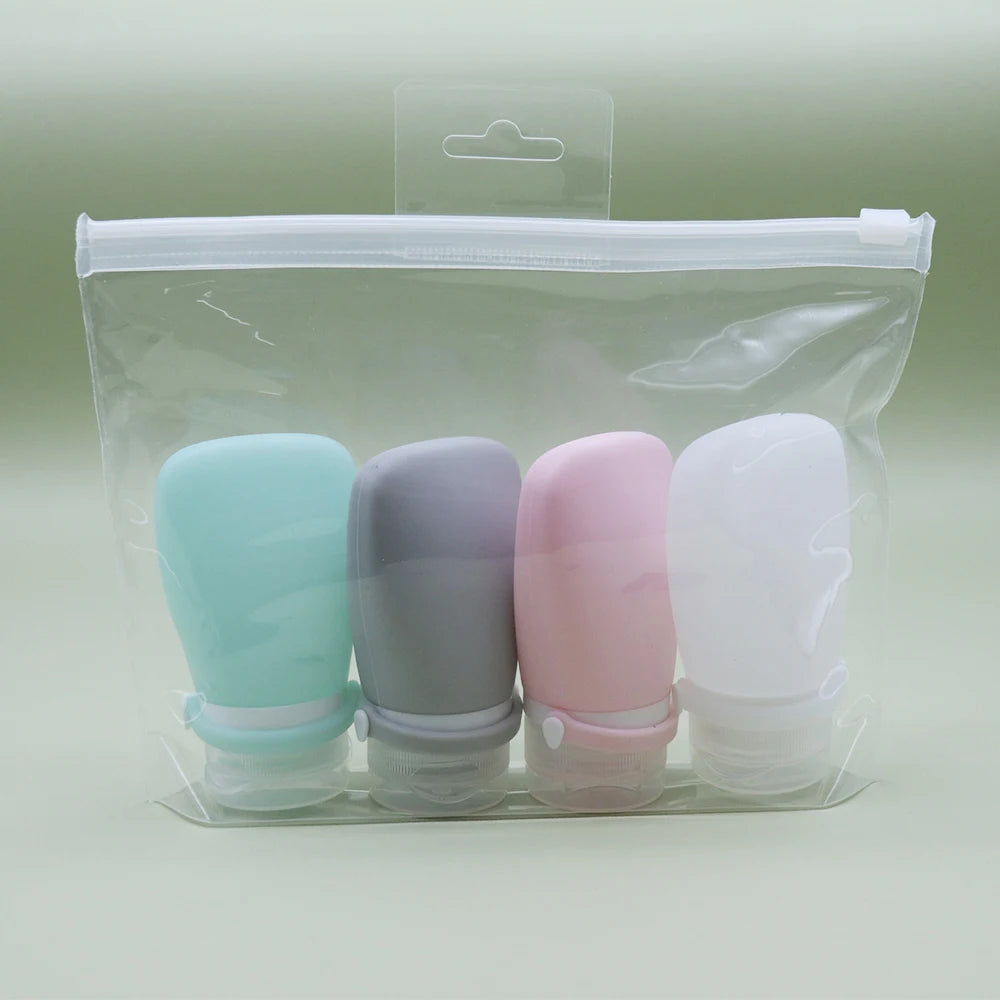 4 PCS Silicone Travel Bottles Leak Proof Collapsible Toiletry Shampoo Dispenser Reusable Portable Camping Oil Container 2026 Oasis Select 4pcs 60ml