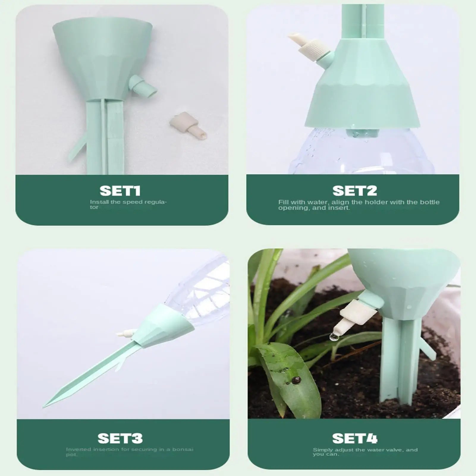 3/6Pcs Adjustable Drip Irrigation System Automatic Self Watering Spikes For Plants Indoor Outdoor Potted Plants Irrigation Oasis Select