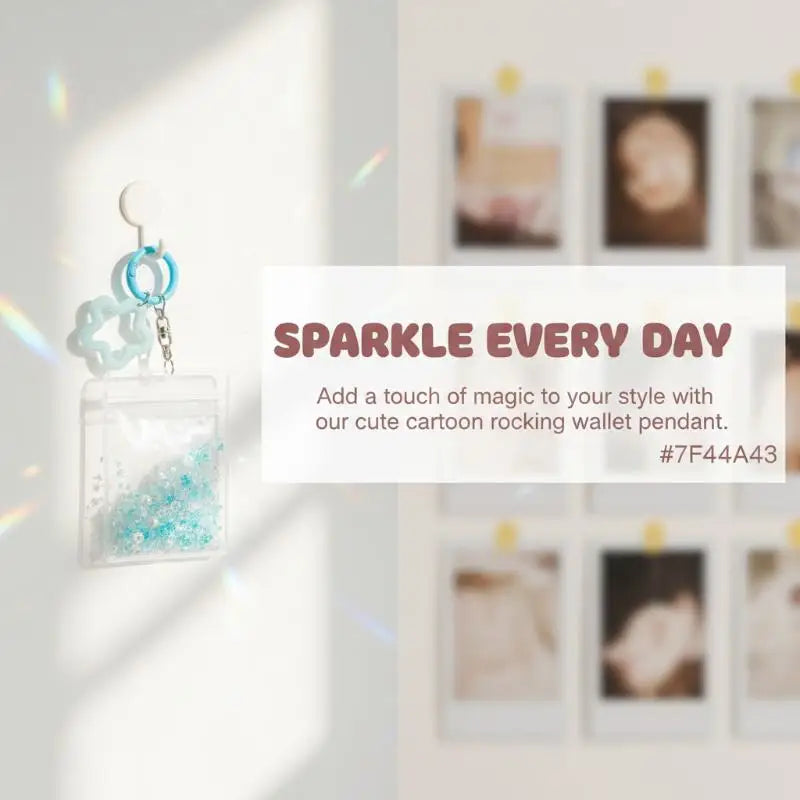 Mini Cartoon Bag Charm Pendant – Glitter Keychain Ornament Bag Charm Keychain Oasis Select