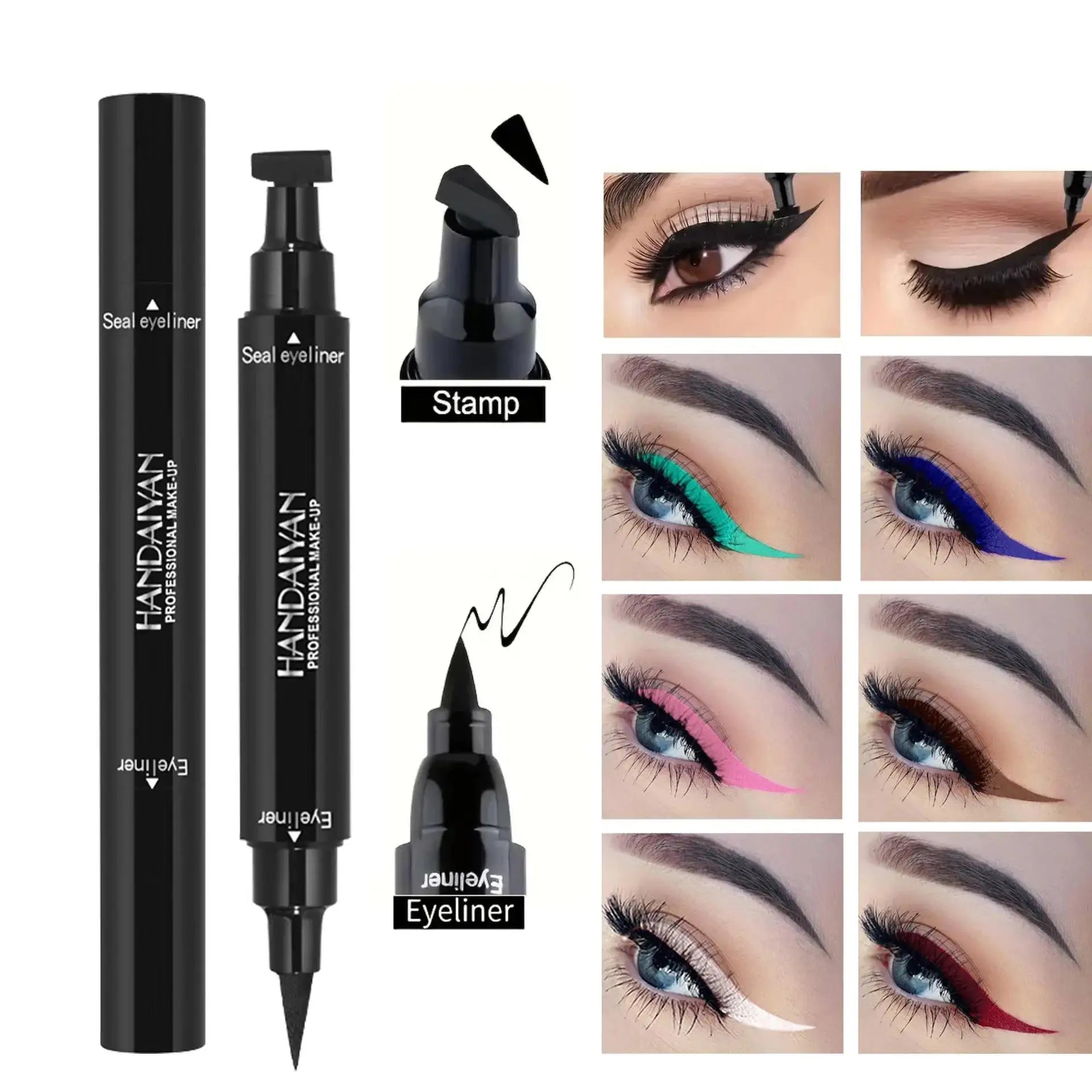 Handaiyan 2-in-1 Triangle Liquid Eyeliner Stamp – Waterproof