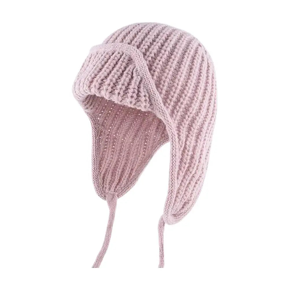 Women's Knit Trapper Ushanka Hat with Ear Flaps – Winter Beanie Winter Trapper Hat Oasis Select One Size Pink