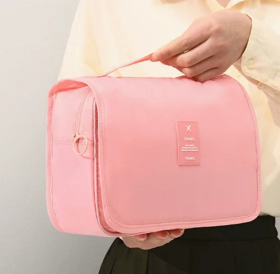 Foldable Hanging Travel Toiletry & Makeup Bag | Oxford Fabric