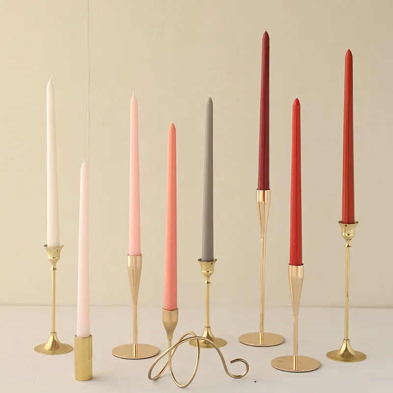 30CM Long Pole Candle Romantic Wedding Candlelight Dinner Non-smoking Morandi Banquet Gradient Pole Wax Decoration Oasis Select