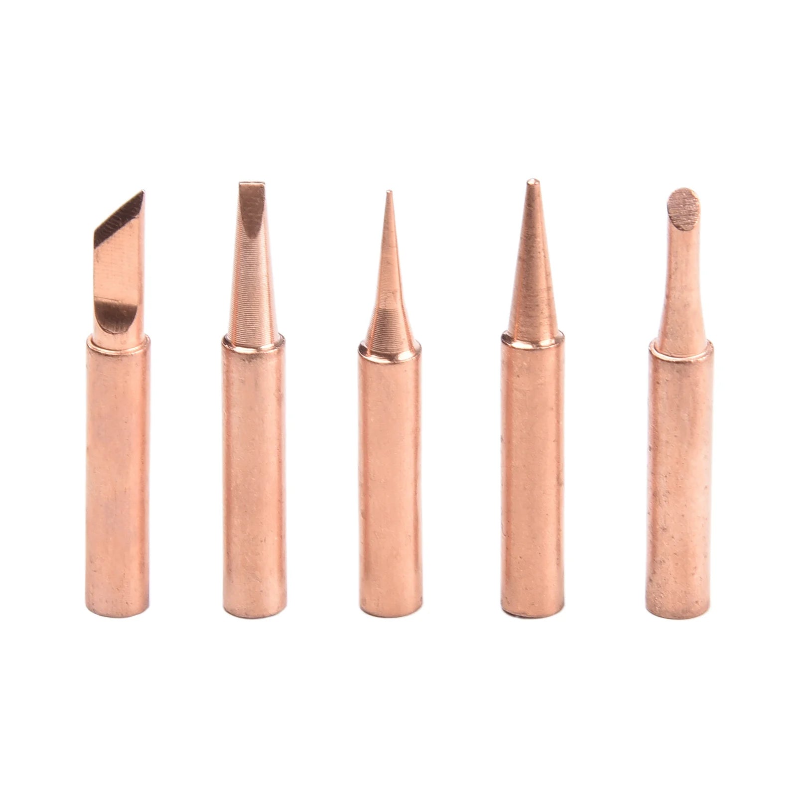 6pcs Copper 900M-T Soldering Iron Tip With Welding Sleeve Set Soldering Iron Head For Soldering Station DIY Soldering Tools Oasis Select