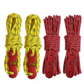 4 Sets Reflective Tent Ropes with Quick-Adjust Buckles – Windproof, High-Strength & Night Visible for Camping Safety Oasis Select 2red 2yellow-4m