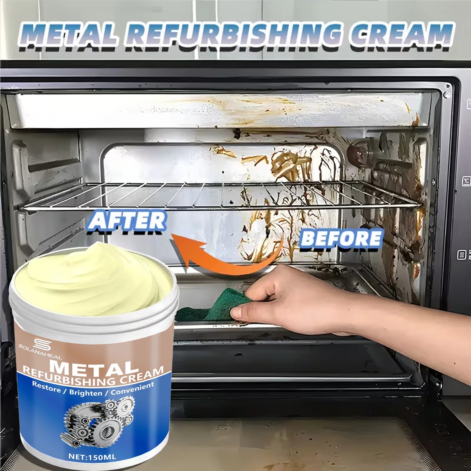 Professional Metal Polishing Paste Multi-Purpose Repair Cream Chrome Polishing Automotive Use Metal Care Oasis Select