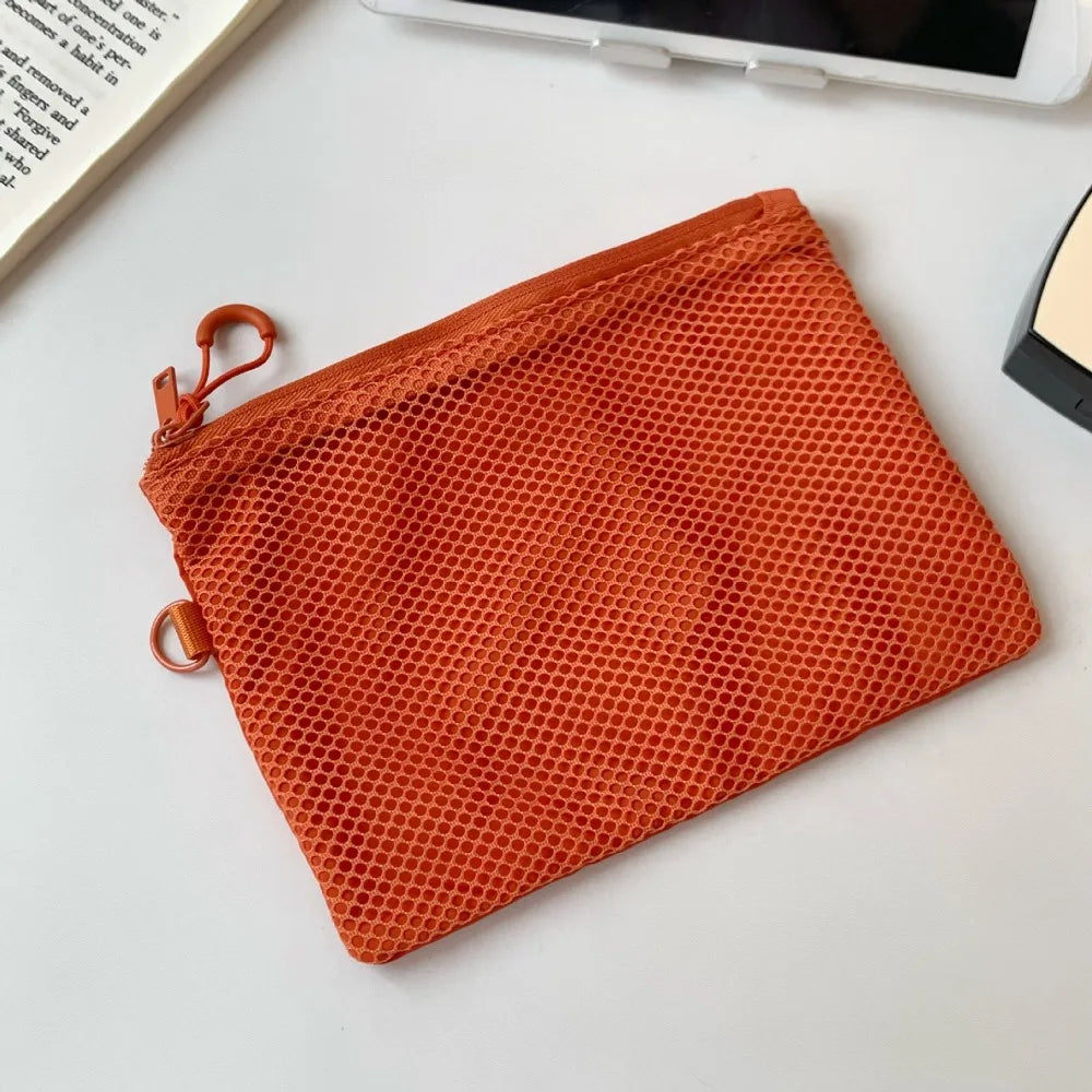 Mesh Makeup Storage Bag | Zipper Travel Cosmetics Organizer