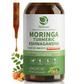 12-in-1 Organic Moringa Drops with Ashwagandha Turmeric Quercetin for Energy Immune Joint Digestive Metabolism, Vegan Non-GMO Oasis Select 60ml 5bottles United States