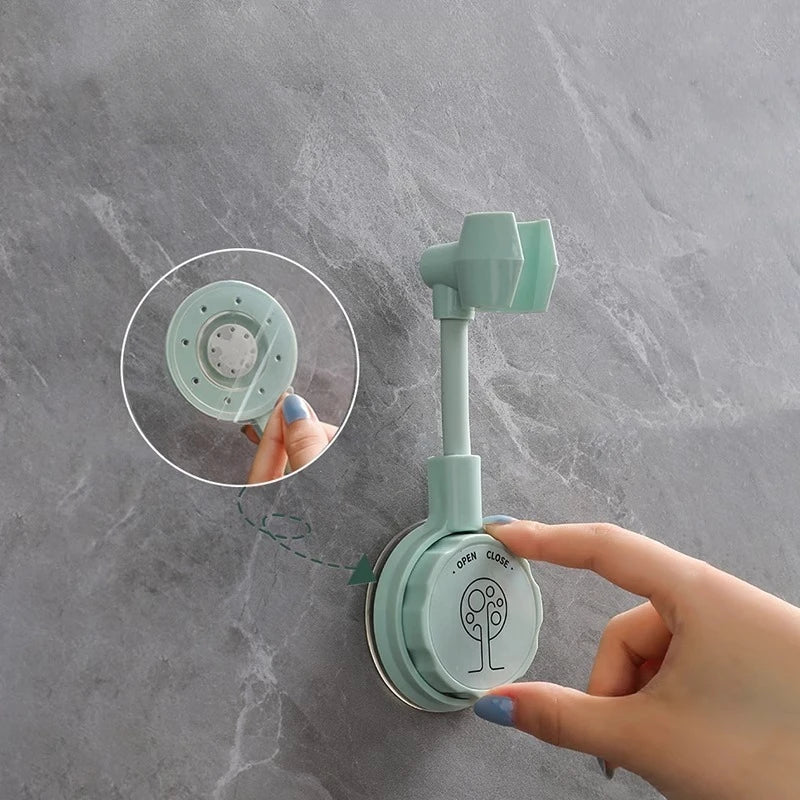Adhesive Shower Head Mount Cartoon Design Shower Holder For Shower Head 360 Degree Adjustable Handheld Shower Head Holder Shower Oasis Select