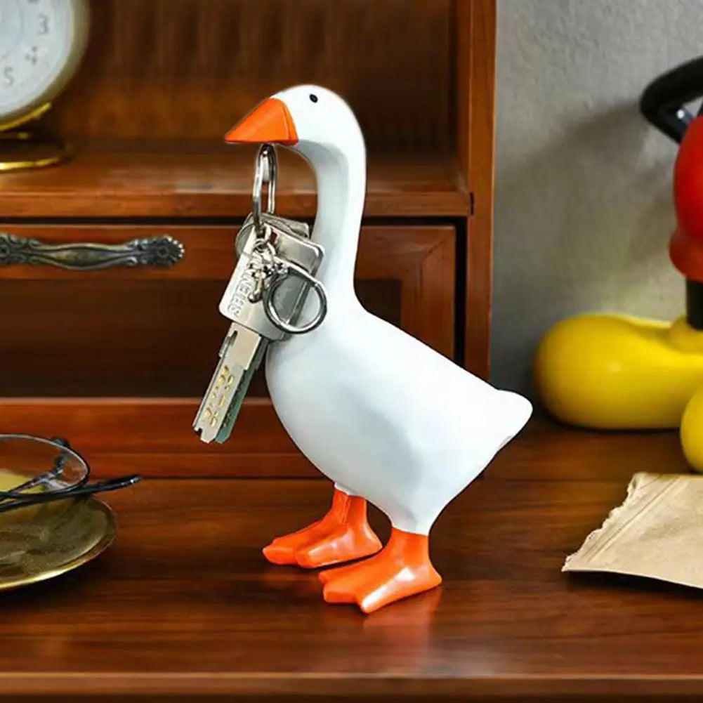 Resin Magnet Duck Sculpture – Desk Ornament & Key Holder